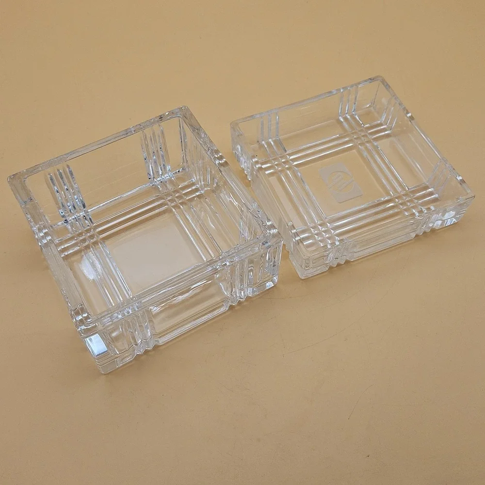 Vintage HP Hewlett Packard Glass Trinket Dish Employee Giveaway Box‎